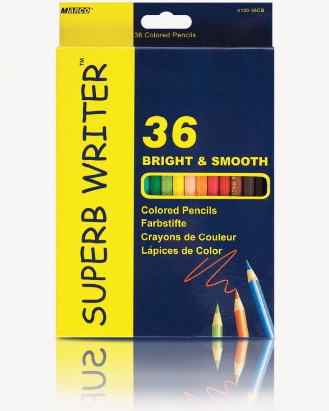 Олівці кольорові шестигранні "Super writer" Marco 36 кольорів 4100-36CB