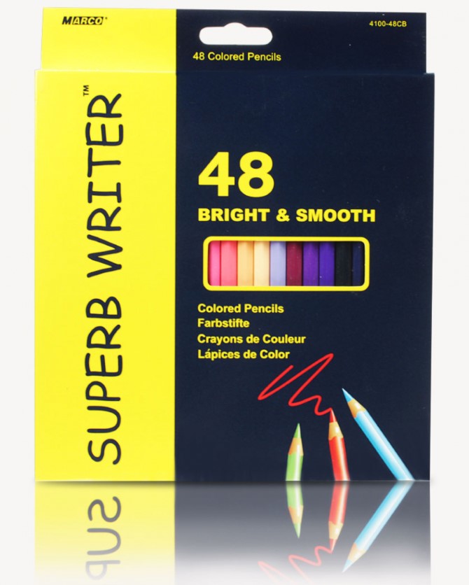 Олівці кольорові шестигранні "Super writer" Marco 48 кольорів 4100-48CB