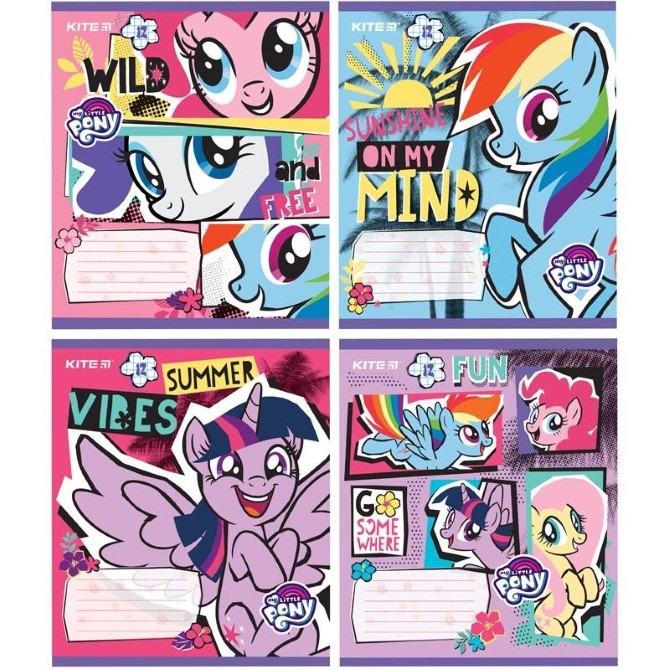 Зошит шкільний Kite My Little Pony, 12 аркушів, клітинка