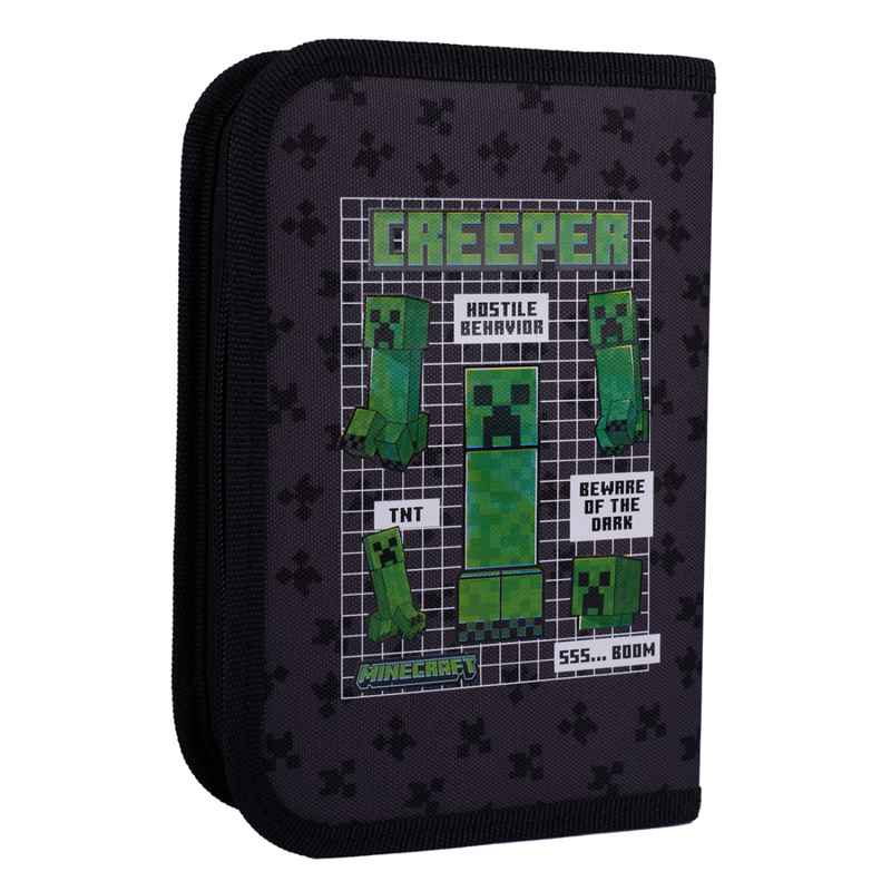 Пенал шкільний Yes Minecraft Team HP-03, 533622 одинарний із клапаном
