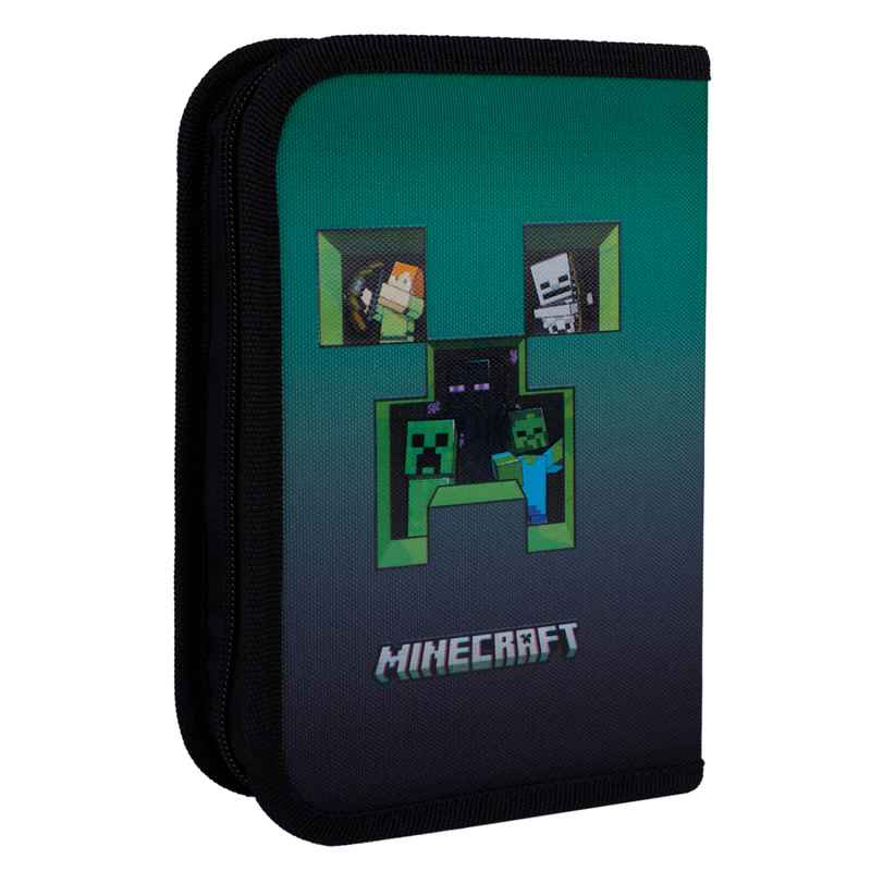 Пенал шкільний Yes Minecraft Icons HP-04, 533633 одинарний з двома клапанами