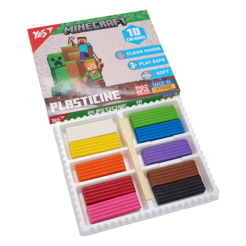 Пластилін Yes Minecraft 540662, 10 кольорів 200 г