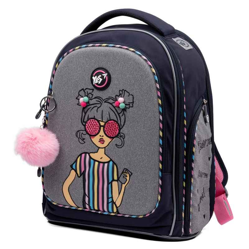 Рюкзак школьный полукаркасный YES S-84 Girls style, 552385