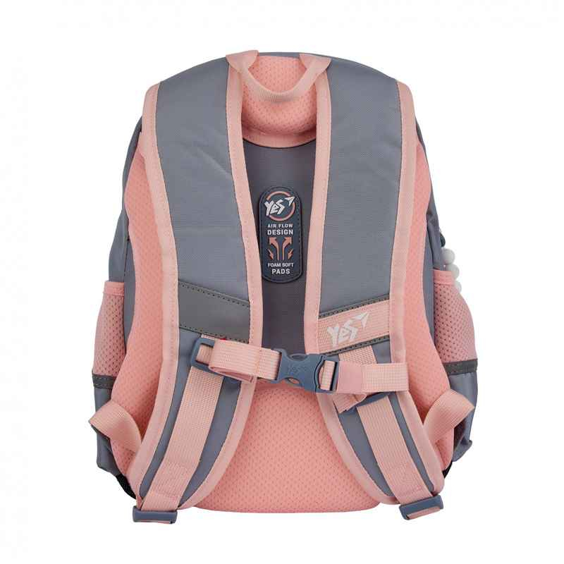 Ортопедична спинка рюкзака YES Glamour Kitty S-104 з м'якими лямками та нагрудним ременем