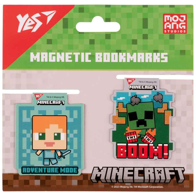 Закладки магнітні Yes Minecraft friends 708102, 2шт