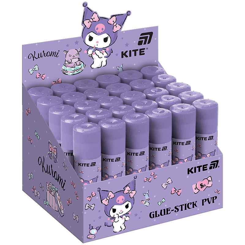 Клей-олівець з індикатором PVP Kite Kuromi HK25-130-2, 8 г