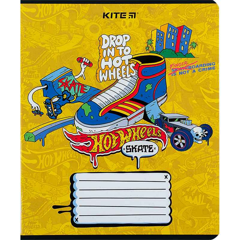 Зошит шкільний Kite Hot Wheels HW24-236, 18 аркушів, клітинка