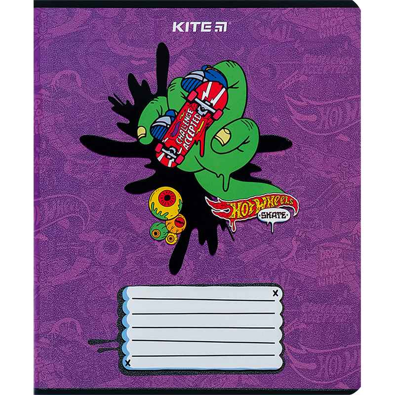 Зошит шкільний Kite Hot Wheels HW24-236, 18 аркушів, клітинка