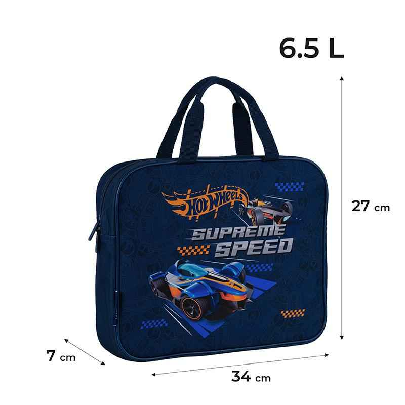 Шкільна текстильна сумка Kite Hot Wheels HW24-589, 1 відділення, A4