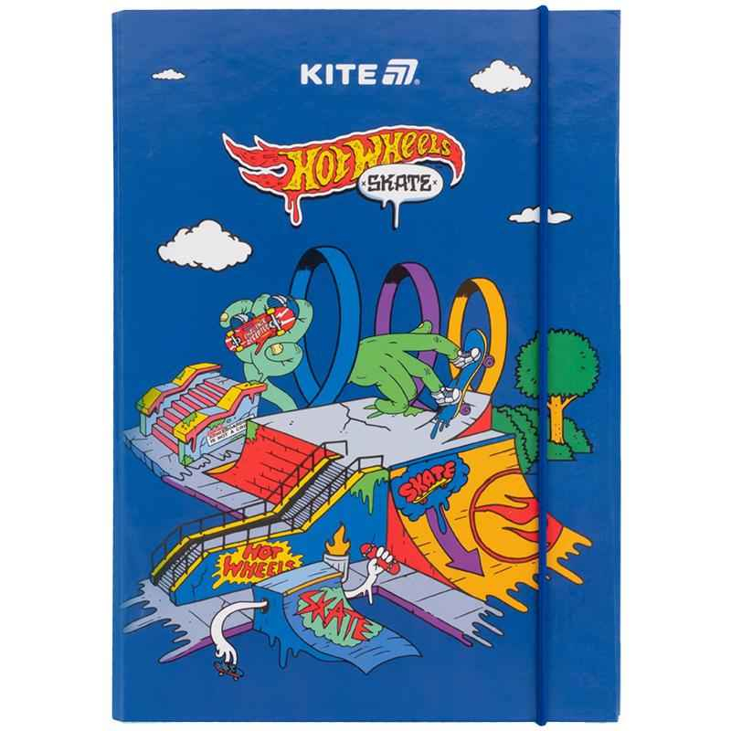 Папка для зошитів на гумці Kite Hot Wheels HW25-210-2, картон