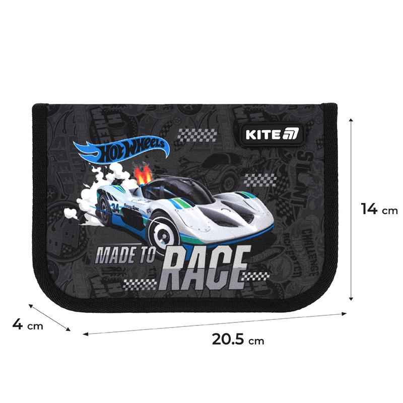 Пенал школьный Kite Hot Wheels HW25-621 без наполнения,1 отделение, 1 отворот