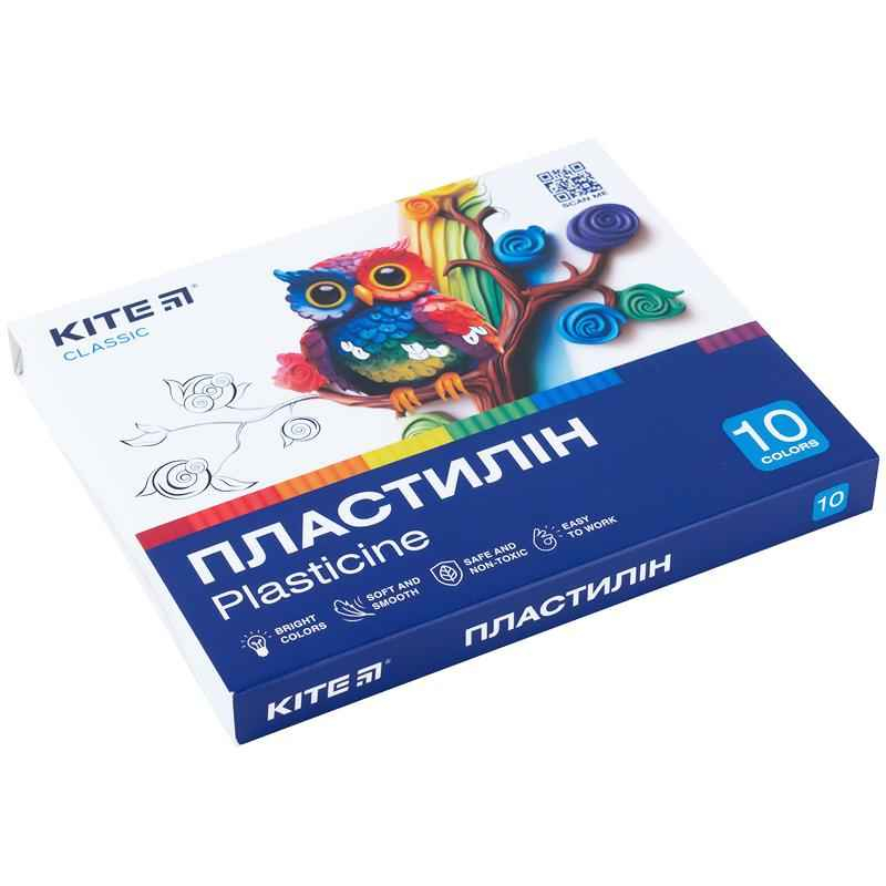 Пластилін Kite Classic K-084, 10 кольорів, 200 г