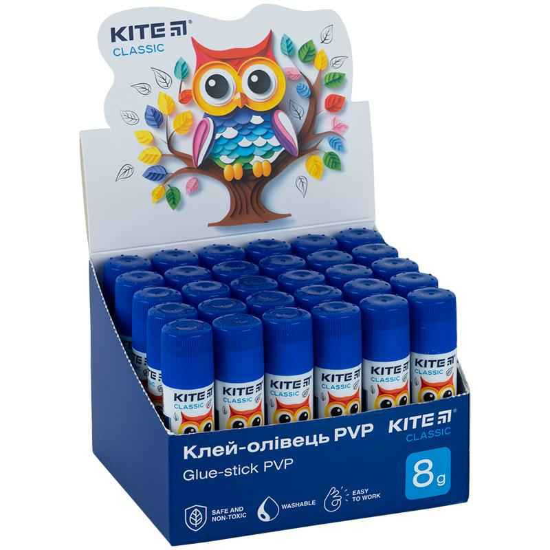 Клей-карандаш с индикатором PVP Kite Classic K-130, 8 г