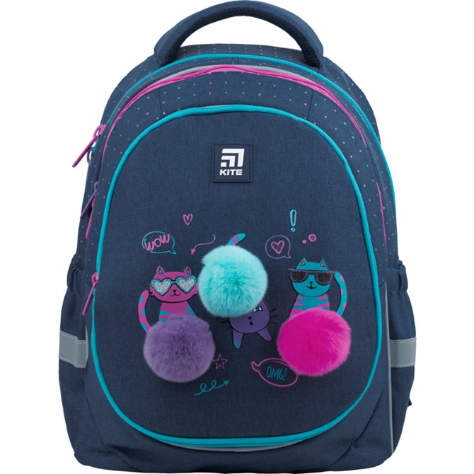 Рюкзак напівкаркасний Kite Education Wow Cats K22-700M(2p)-1