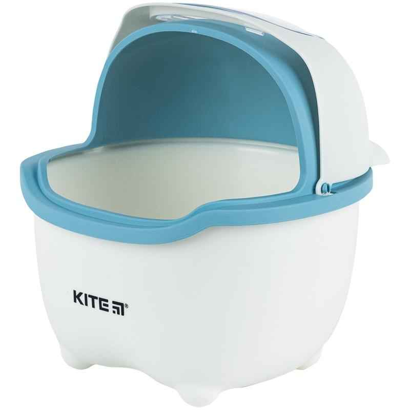 Настольный контейнер для мусора Kite K24-009-6, бело-голубой