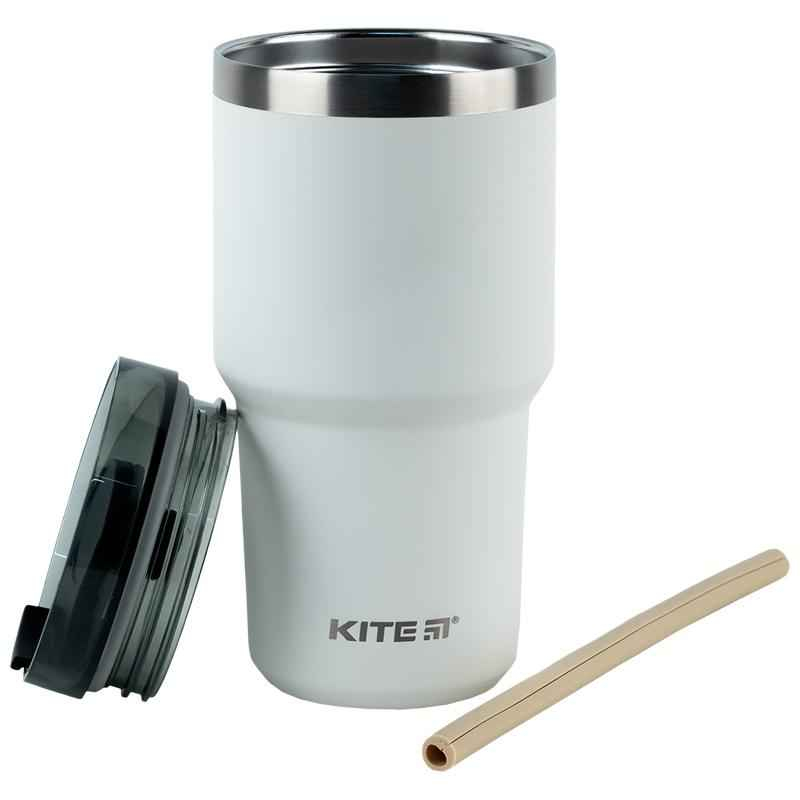 Термокружка Kite K24-1206-1, 600 мл, біла