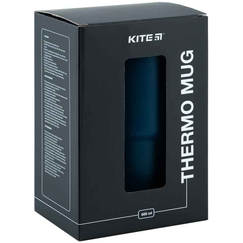 Термокружка з ручкою Kite K24-1207-2, 600 мл, смарагдова