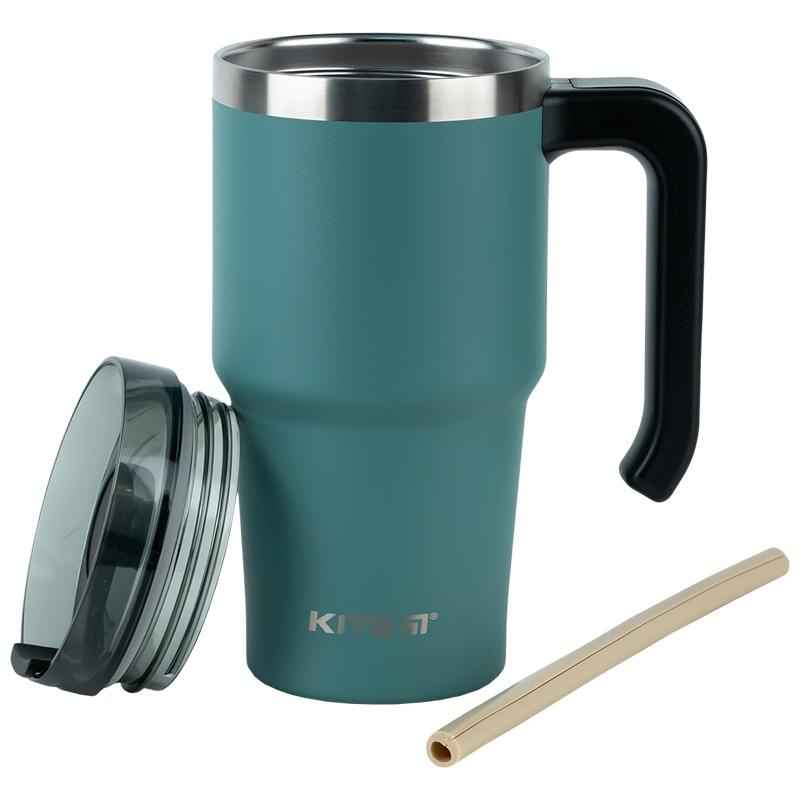 Термокружка з ручкою Kite K24-1207-3, 600 мл, зелена