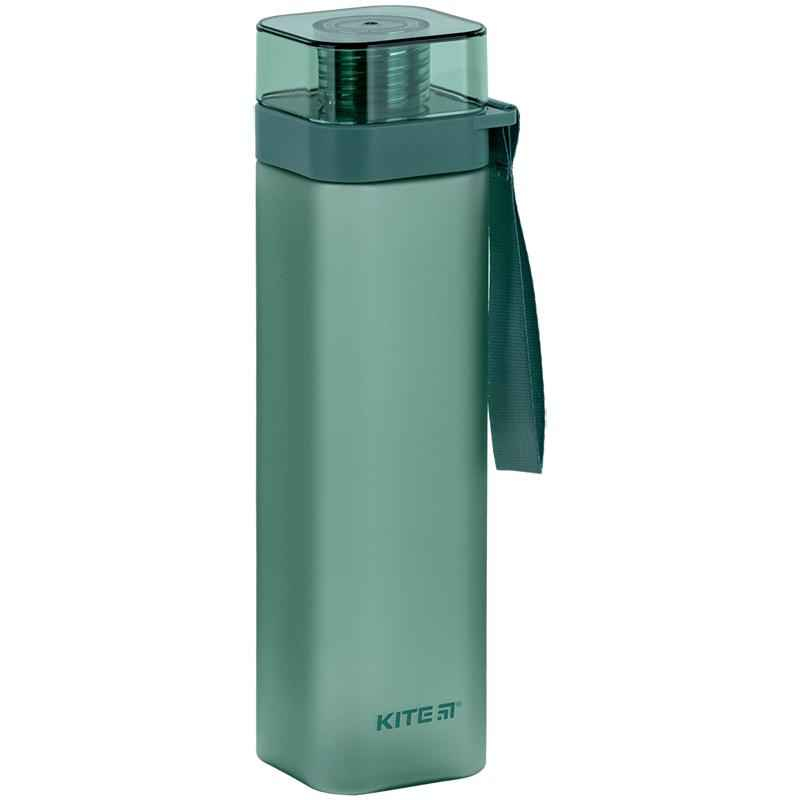Пляшечка для води квадратна Kite K24-1210-2, 700 мл, зелена