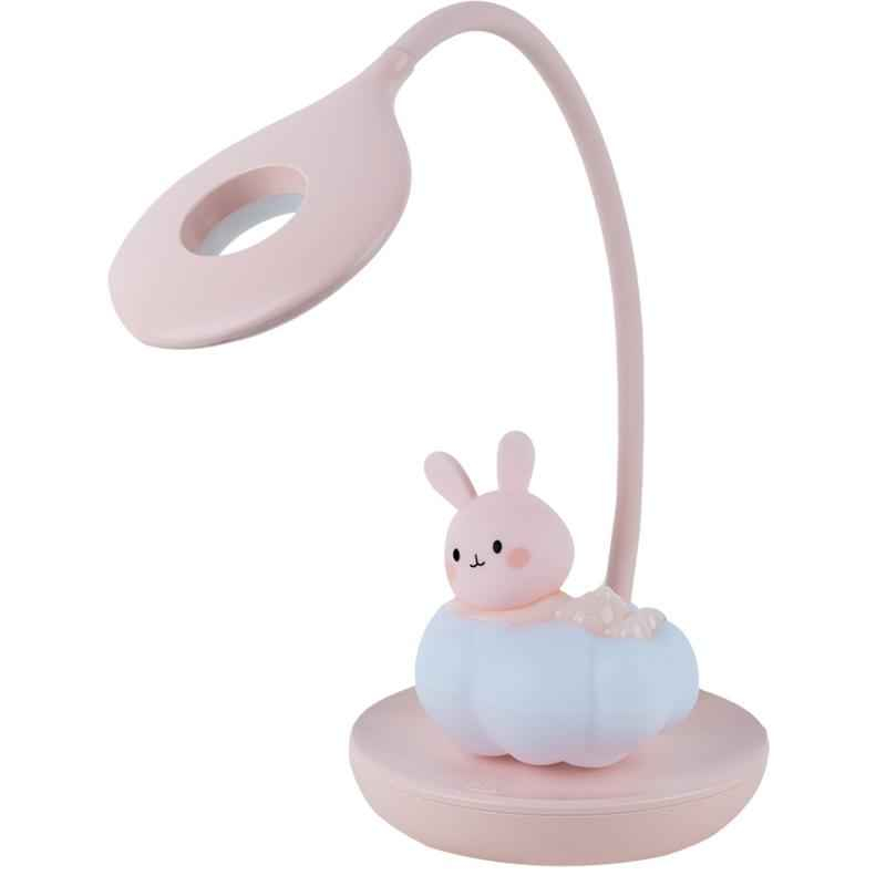 Настільна лампа LED з акумулятором Cloudy Bunny Kite K24-493-1-2, рожевий