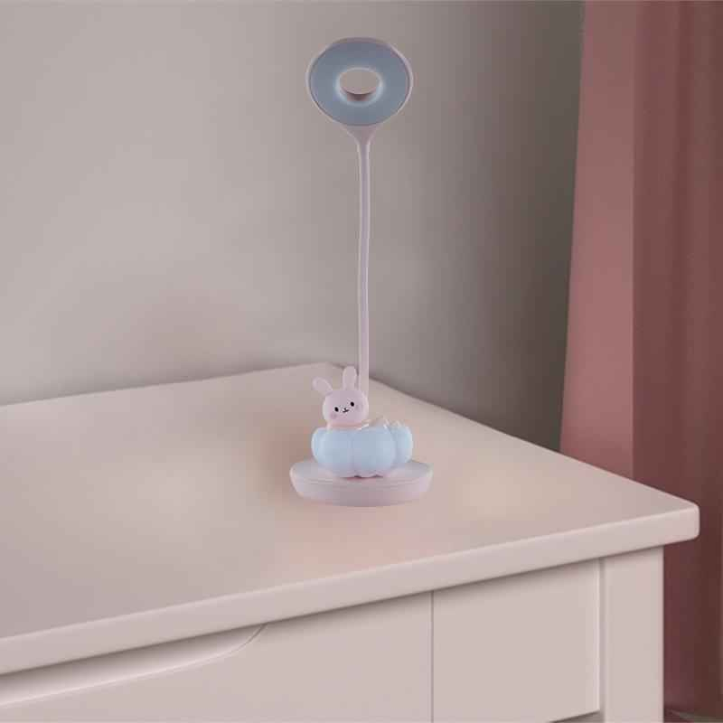 Настільна лампа LED з акумулятором Cloudy Bunny Kite K24-493-1-2, рожевий