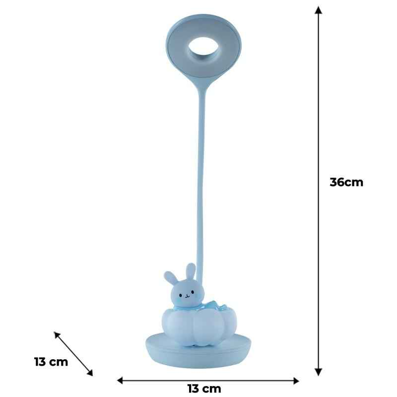 Настільна лампа LED з акумулятором Cloudy Bunny Kite K24-493-1-3, блакитний