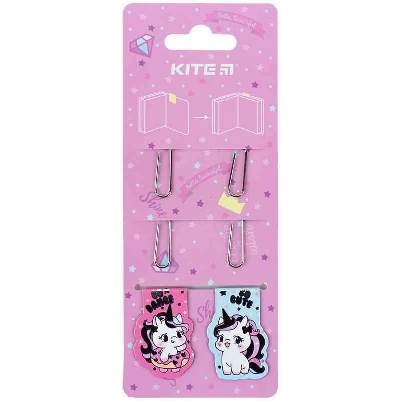Набір магнітних закладок з фігурними скріпками Kite Diamond K24-495-1