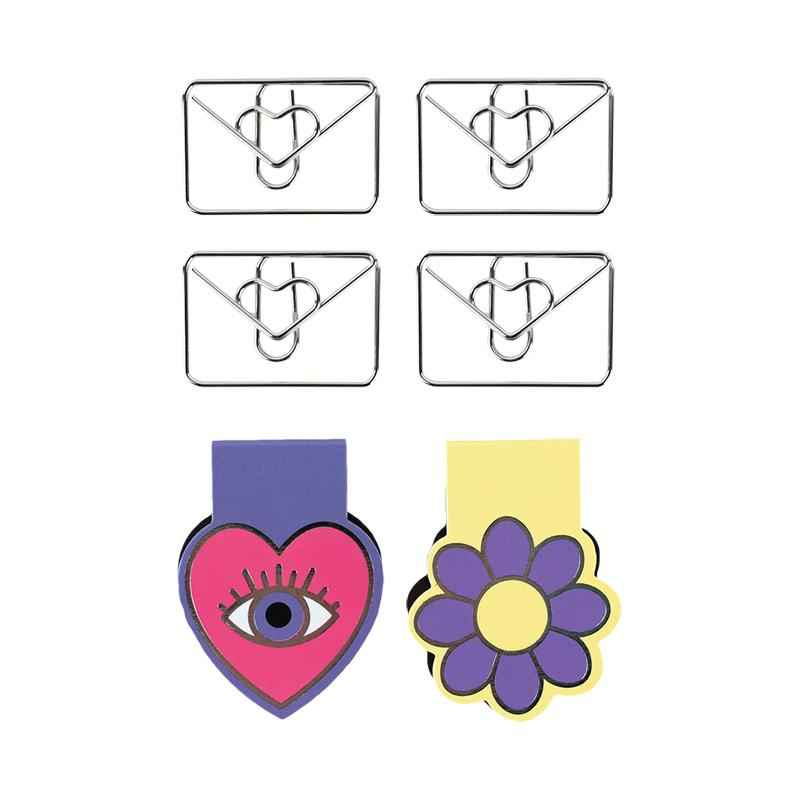 Набор магнитных закладок с фигурными скрепками Kite Letter K24-495-4