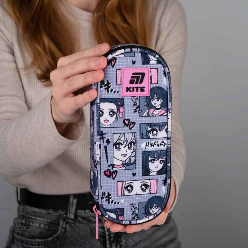 Пенал школьный Kite Anime Girl K25-599-9