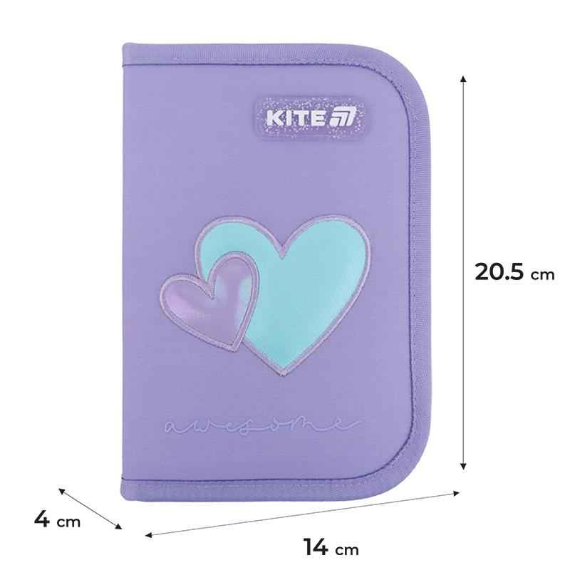 Пенал школьный Kite Awesome K25-622-5 без наполнения,1 отделение, 2 отворота