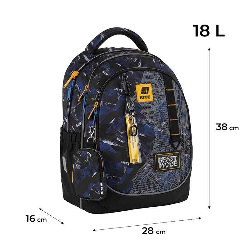 Рюкзак школьный Kite Education Beast Mode K25-700M-4