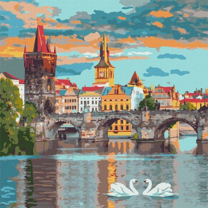 Картина за номерами Ідейка Вечірня Прага KHO3616, 40х40 см