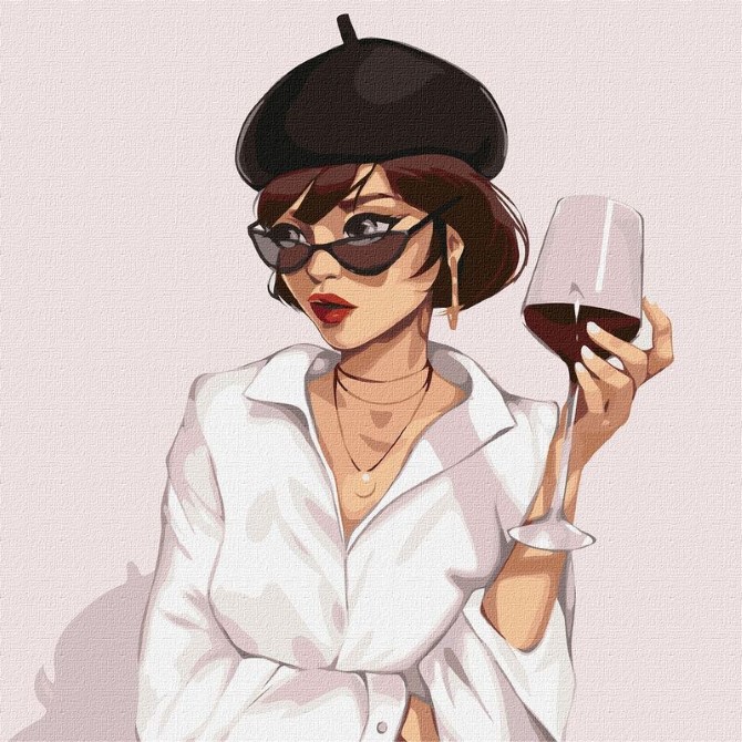 Картина за номерами Ідейка Паризький стиль ©lien_illustration KHO4896, 40х40 см