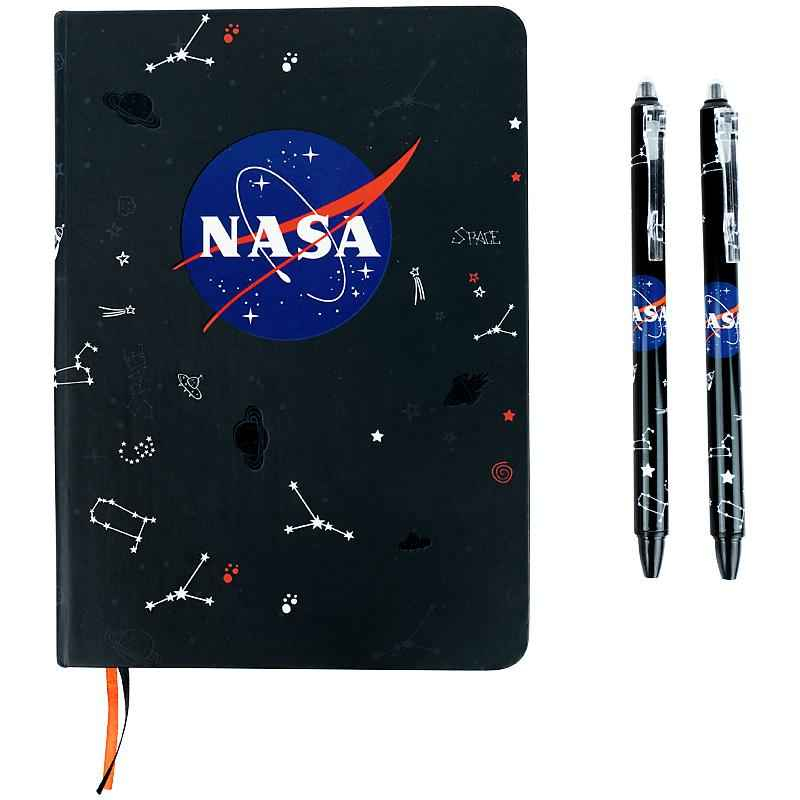 Набір подарунковий блокнот+2 ручки Kite NASA NS21-499