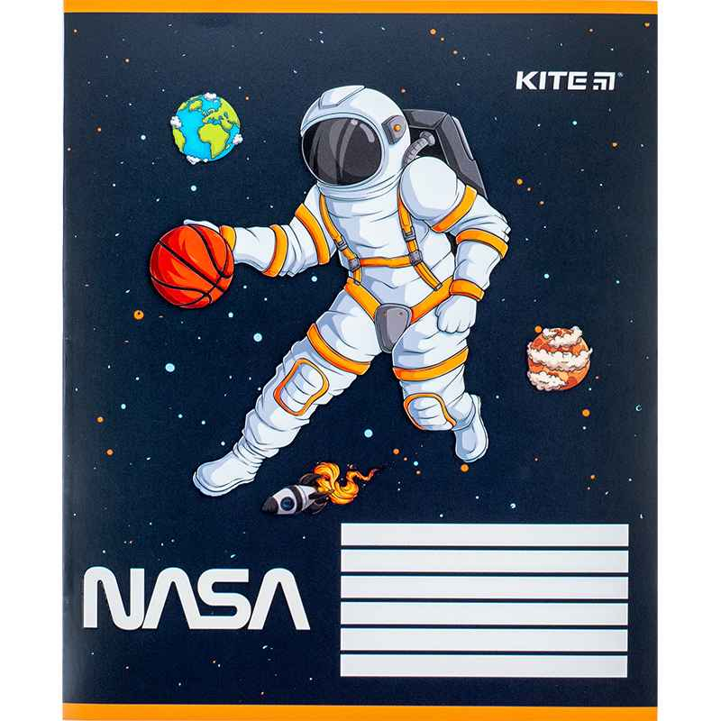 Зошит шкільний Kite NASA NS24-235, 12 аркушів, коса лінія