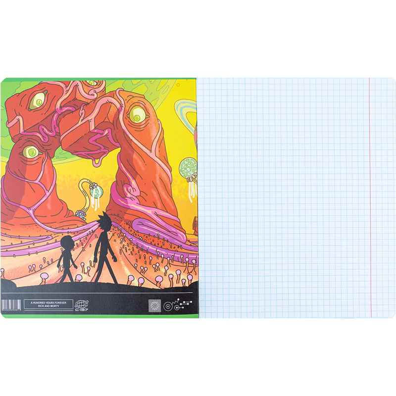 Тетрадь школьная Kite Rick and Morty RM24-236, 18 листов, клетка