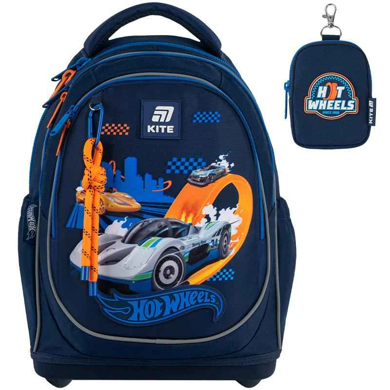 Шкільний набір Kite Hot Wheels SET_HW25-724S (рюкзак, пенал, сумка)