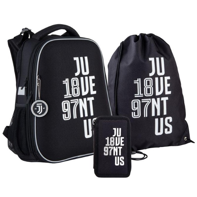 Шкільний Набір Рюкзак + Пенал + Сумка для взуття Kite Education FC Juventus SET_JV21-531M