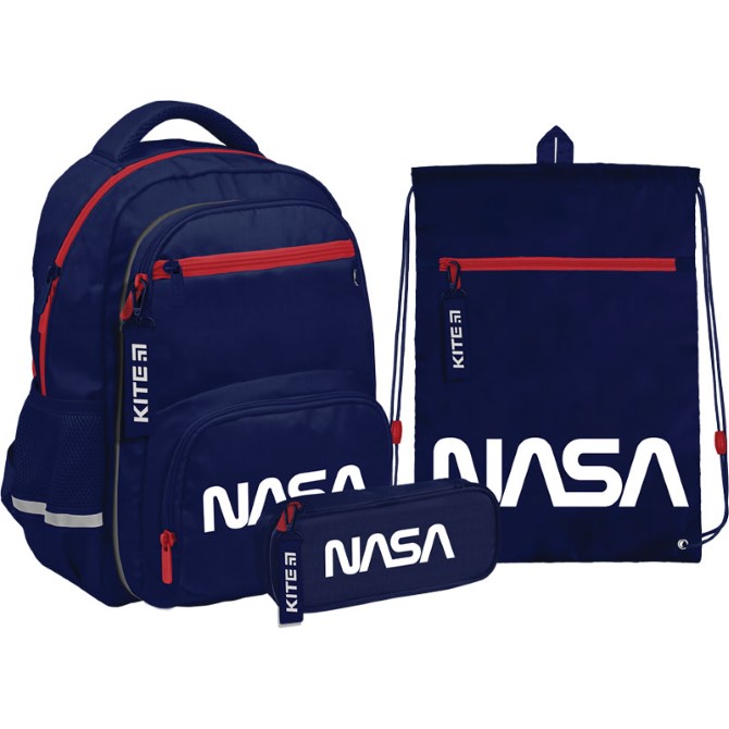Шкільний Набір Kite Education NASA SET_NS22-773S рюкзак + пенал + сумка