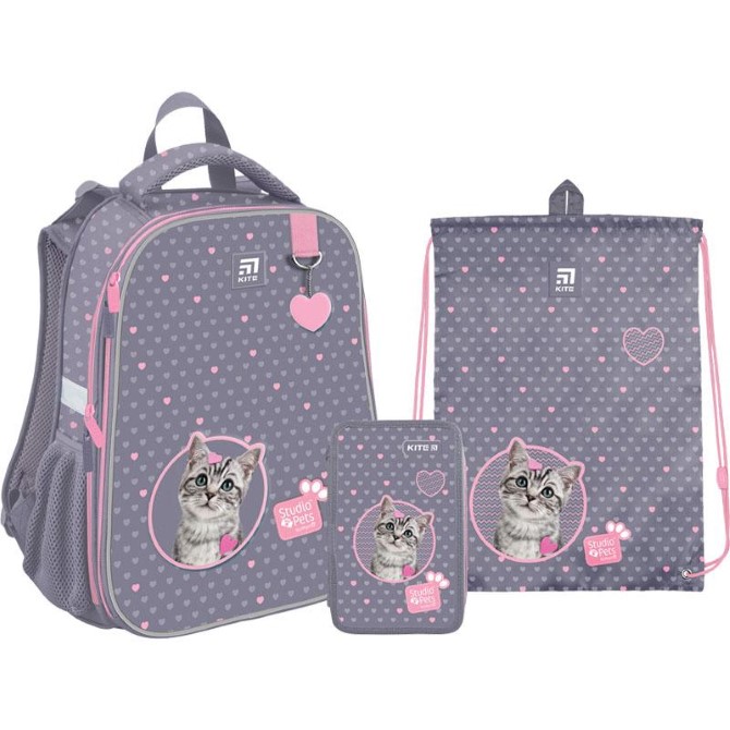 Шкільний Набір Рюкзак + Пенал + Сумка для взуття Kite Education Studio Pets SET_SP22-531M
