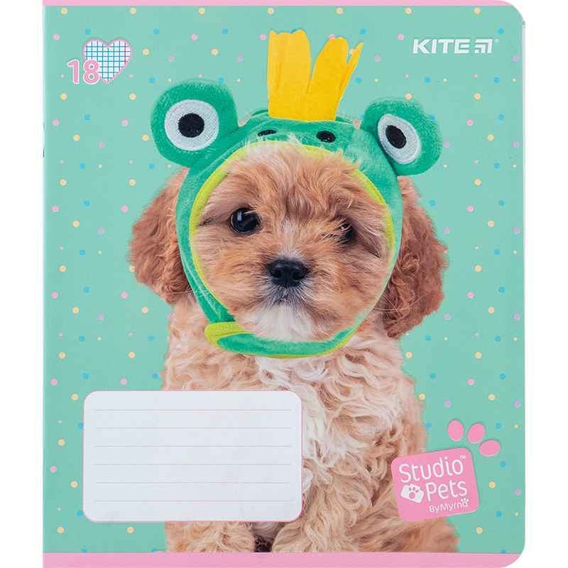 Зошит шкільний Kite Studio Pets SP24-236, 18 аркушів, клітинка