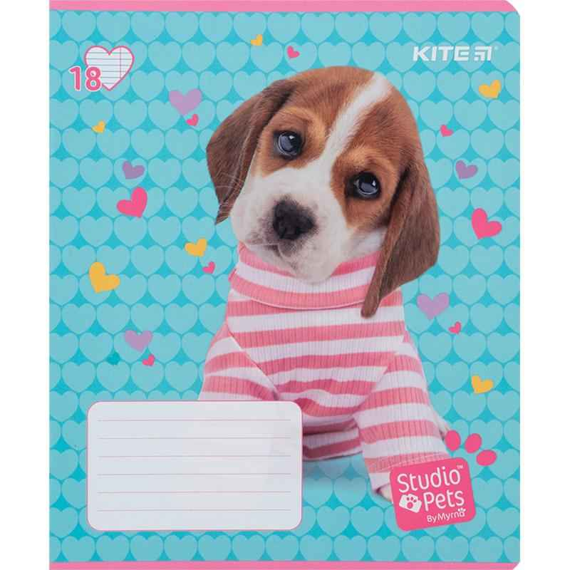 Зошит шкільний Kite Studio Pets SP24-237, 18 аркушів, лінія