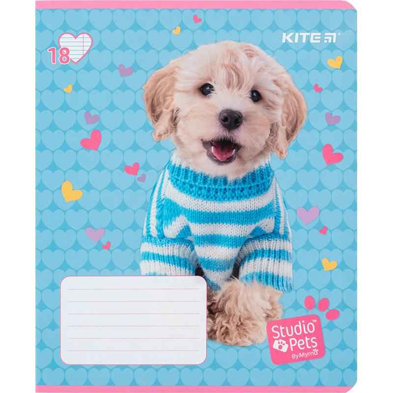 Зошит шкільний Kite Studio Pets SP24-237, 18 аркушів, лінія