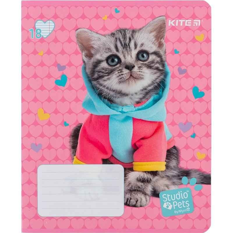 Зошит шкільний Kite Studio Pets SP24-237, 18 аркушів, лінія