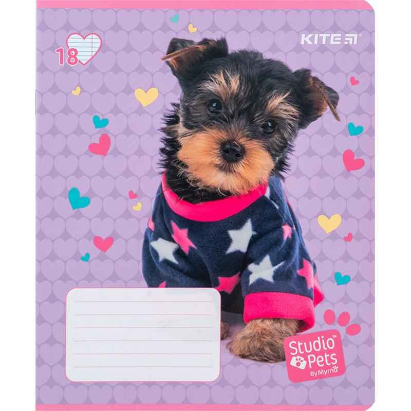 Зошит шкільний Kite Studio Pets SP24-237, 18 аркушів, лінія