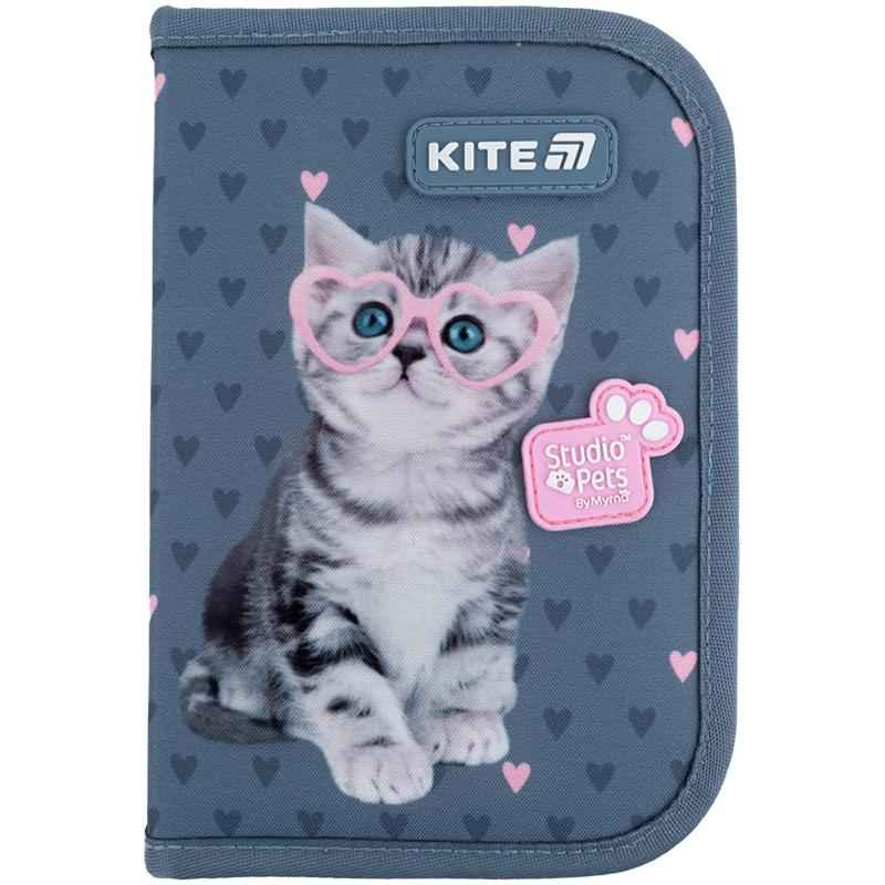 Пенал шкільний Kite Studio Pets SP25-622-1 без наповнення 1 відділення, 2 відворота