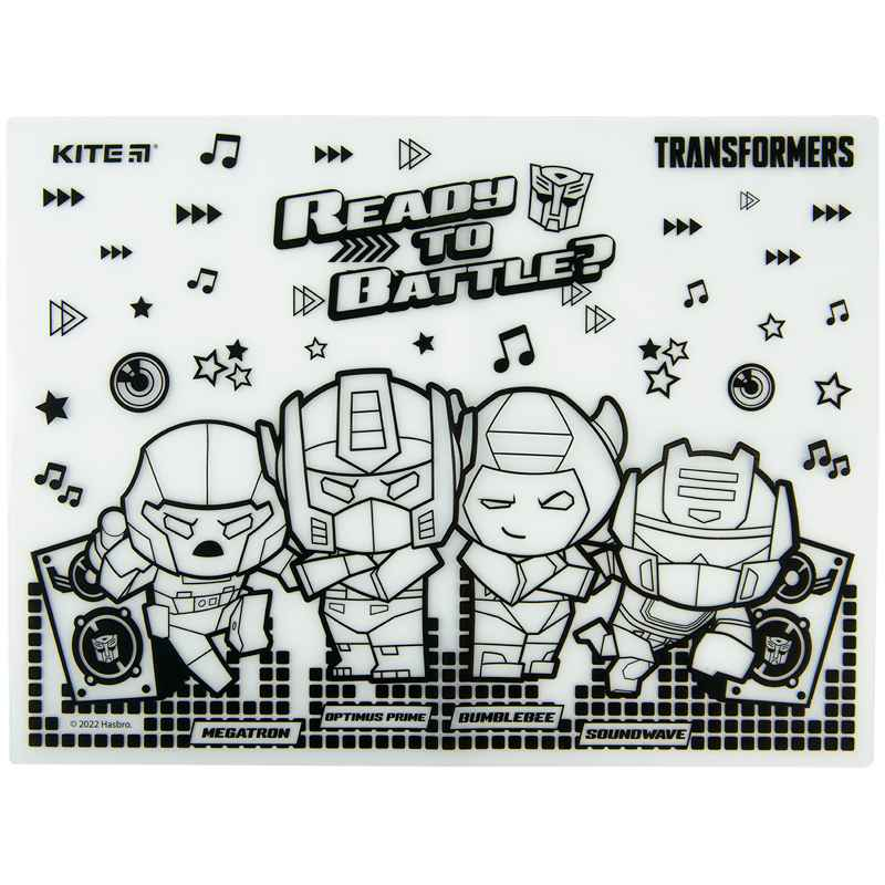 Підкладка розмальовка Kite Transformers TF22-424