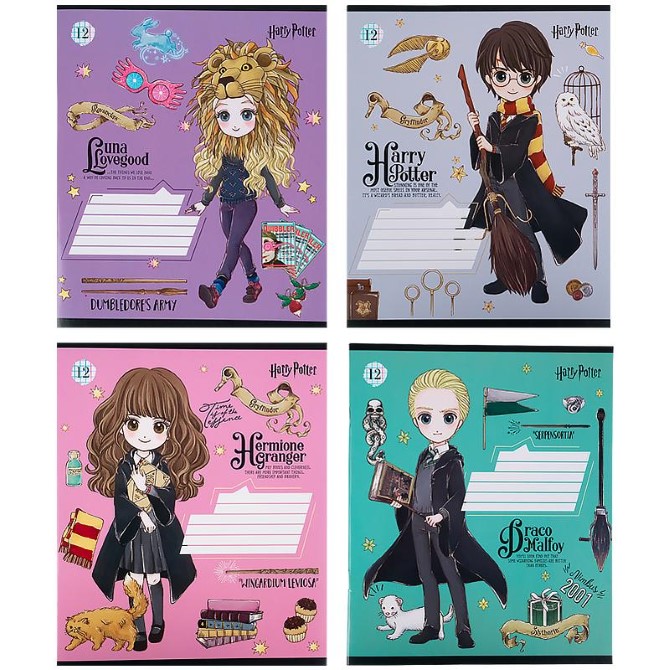 Зошит шкільний Kite Harry Potter HP21-232, 12 аркушів, клітинка