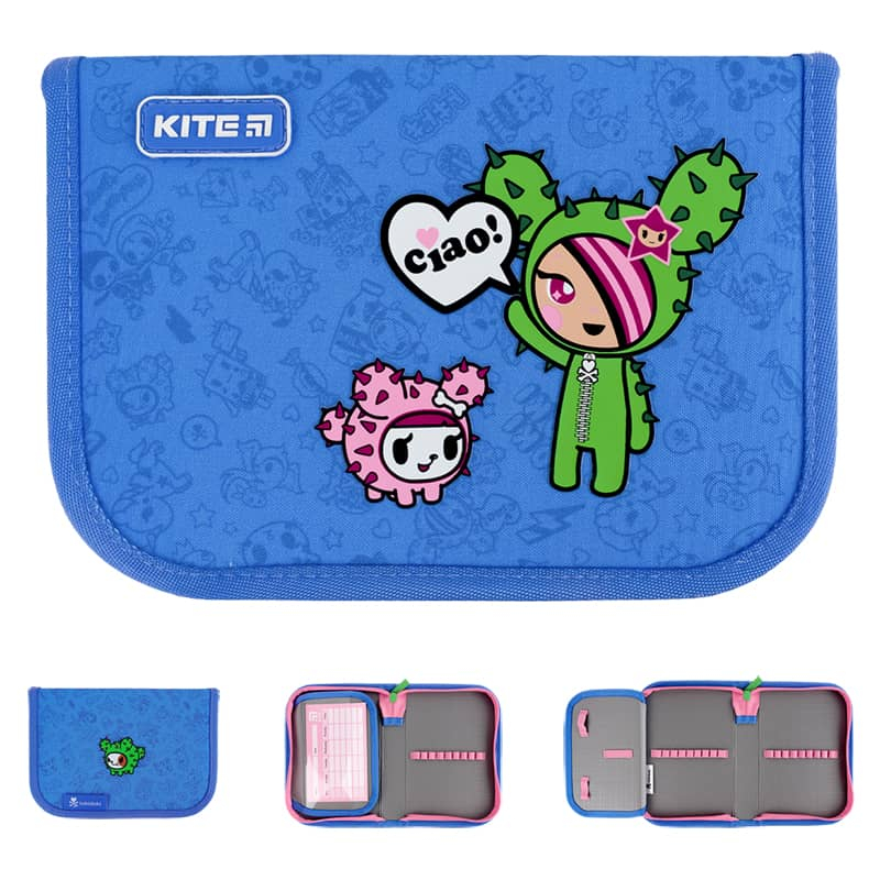 Пенал без наполнения Kite tokidoki TK24-621, 1 отделение, 1 отворот