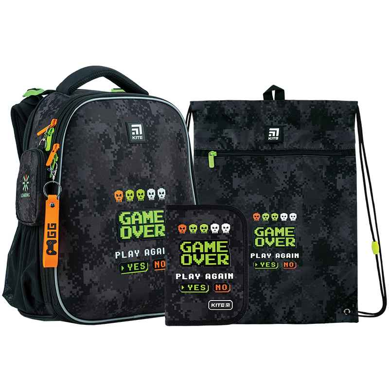 Шкільний набір Kite Game Over SET_K24-531M-6 (рюкзак, пенал, сумка)